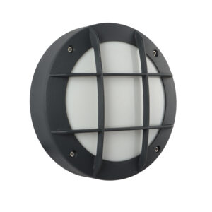 SUPERSCAPE aluminium 10 watt round cross jali LED Bulkhead grey with high quality acrylic diffuser,Top branded LED, Philips driver 3K BUL43