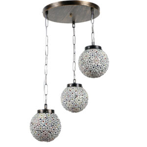LEARC Designer Lighting Glass-Metal Pendant Multiples HL3845-3