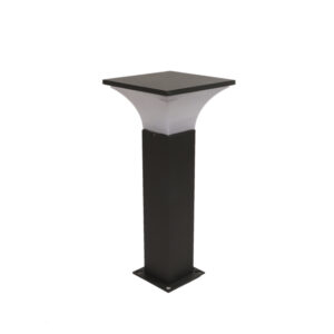SUPERSCAPE aluminium die cast 20 inch bollard grey for top branded replacable E27 LED lamp with high quality acrylic K410-M