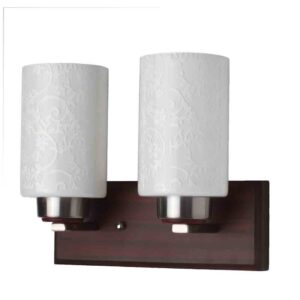 LEARC Designer Lighting Contemporary Glass Metal Wood Wall Light WL1796