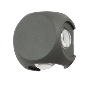 SUPERSCAPE Exterior 12 watt (4*3)  four way LED wall light  grey finish with top branded LED  and high quality LED driver warm white WL2290