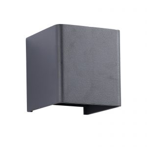 SUPERSCAPE square adjustible beam exterior Wall Light LED grey finish up down 6 watt (2*3) with Edison LED  and Philips LED driver 3K Wl2479