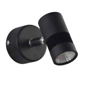 LEARC Led Lighting aluminium die cast powder coated black finish spot light with  3 watt adjustible spot B1098-WW