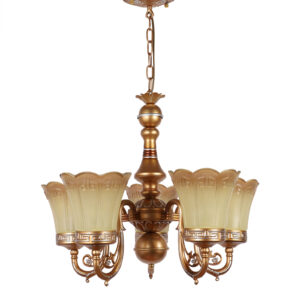 LEARC Designer Lighting Wrought Iron Rustic Finish Chandelier CH430-5