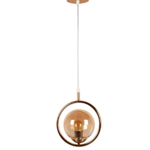 LEARC Designer Lighting Glass Metal Pendent Single HL6075-1