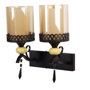 LEARC Designer Lighting Wrought Iron Rustic Finish Wall Light WL2694