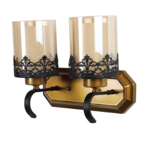 LEARC Designer Lighting Wrought Iron Rustic Finish Wall Light WL2730