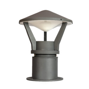 SUPERSCAPE Outdoor Lighting aluminium die cast indirect lighting grey round LED gate light warm white GL4854
