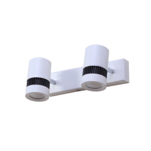 LEARC Led Lighting aluminium die cast powder coated white finish double spot light bar 10 inch with 10 watt adjustible spot ML424-2