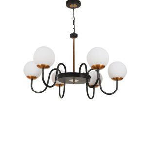 LEARC Designer Lighting Wrought Iron Rustic Chandelier CH474-6