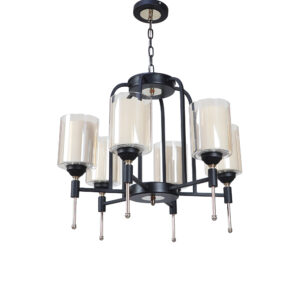 LEARC Designer Lighting Wrought Iron Rustic Chandelier CH478-6