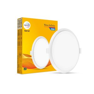 WIPRO GARNET 15 WATT WAVE INFINITY PANEL ROUND 2700K WP1213