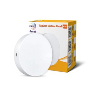 WIPRO GARNET 6 WATT ROUND RIMLESS SURFACE PANEL 6500K WP1177