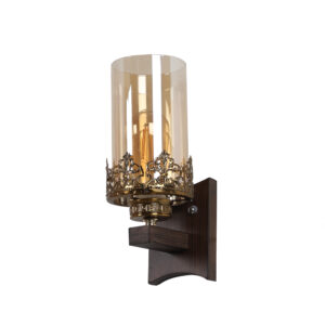 LEARC Designer Lighting Contemporary Glass Metal Wood Wall Light WL2925