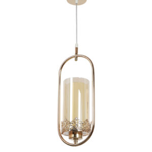 LEARC Designer Lighting Glass Metal Pendant Single HL7039-1