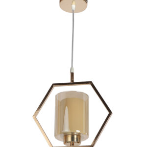 LEARC Designer Lighting Glass Metal Pendant Single HL7045-1