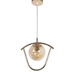 LEARC Designer Lighting Glass Metal Pendant Single HL7047-1