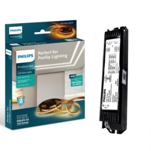 PHILIPS PROGLOW NXT 55 WATT LED STRIP LIGHT 264 LED PER METER WARM WHITE 3000K WITH 12V 5A DRIVER PH1238