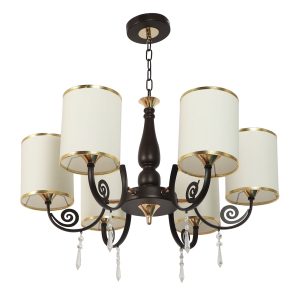 LEARC Designer Lighting Wrought Iron Rustic Finish Chandelier CH503-6