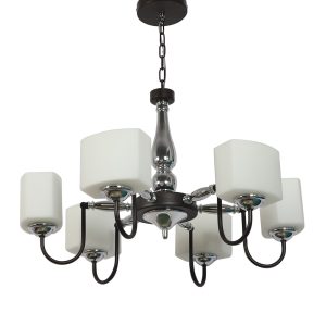LEARC Designer Lighting Wrought Iron Rustic Finish Chandelier CH504-6