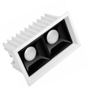 LEARC LED Lighting aluminium powder coated white finish 2 x 7watt LED down light with CREE COB and top branded LED driver X2039