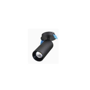 PHILIPS FLEX SPOT RECESS MOUNTED TILTABLE SPOTLIGHT WITH ADJUSTIBLE FOCUS BLACK BODY 10 WATT 3K YELLOW LIGHT PH1604