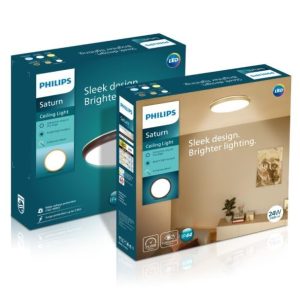 PHILIPS 582057 SATURN GOLD CEILING LIGHT 24 WATT 12.8 INCH 6K WHITE LIGHT PH1661