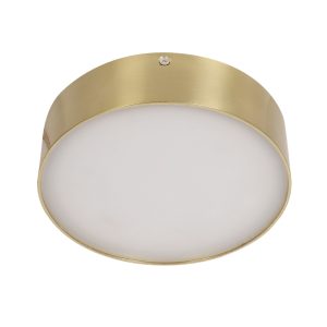 LEARC 18 watt 7 inch round trim ring LED ceiling light brush gold finish with Bridgelux LED and Philips or equivalent driver 3K K1203-3K