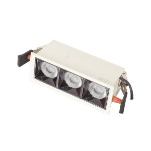 LEARC aluminium black finish 3 x 5 watt anti glare LED Linear down light with Bridgelux COB and Fulham LED driver TR1758