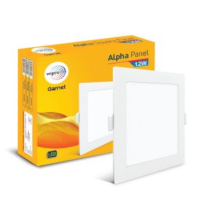 Wipro Garnet Alpha 12 watt cut out 110 mm square LED panel light 6500K WP1414