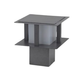 SUPERSCAPE premium gate light E27 grey with high quality acrylic diffuser GL4963-L
