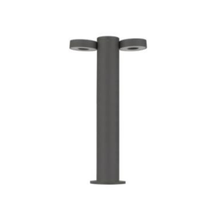 SUPERSCAPE premium aluminium 20 inch two side 2 X 7 watt LED bollard grey with top branded LED and high quality LED driver 3K K1278-M