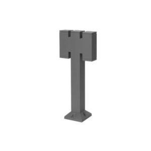 SUPERSCAPE premium aluminium 27 inch two side 2 x 5 watt LED bollard grey with top branded LED and high quality LED driver 3K K1282-M