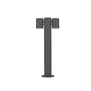 SUPERSCAPE premium aluminium 20 inch two side adjustible angle 2 X 5 watt LED bollard grey with top branded LED LED driver 3K K1284-M