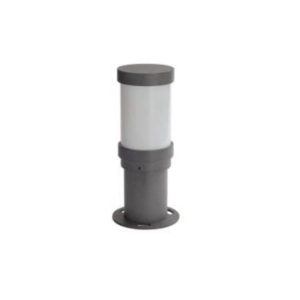 SUPERSCAPE premium aluminium 12 inch 12 watt LED bollard grey with top branded LED  driver and acrylic diffuser 3K K1290-S