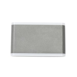 SUPERSCAPE premium aluminium 2 x 8 watt IP65 outdoor LED wall light grey with top branded LED and high quality LED driver 3K WL3288