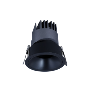 LEARC aluminium black 12 watt LED down light with Philips driver TR1857