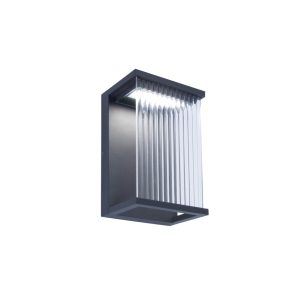 SUPERSCAPE premium aluminium grey finish 9 watt IP65 outdoor wall light 3K PR6339