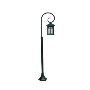 SUPERSCAPE aluminium die cast 48 inch E27 garden bollard black SK5328