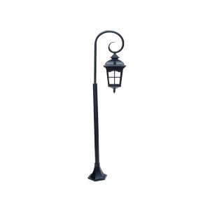 SUPERSCAPE aluminium die cast 48 inch E27 garden bollard black SK5334