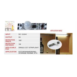 PIR PROFILE MOTION SENSOR FOR LED STRIPS MEM253