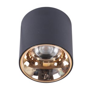LEARC ANTI GLARE ALUMINIUM BLACK ,  ROSE GOLD REFLECTOR, 18 WATT CEILING CYLINDER WITH  BRIDGELUX LED AND PHILIPS DRIVER TR1929